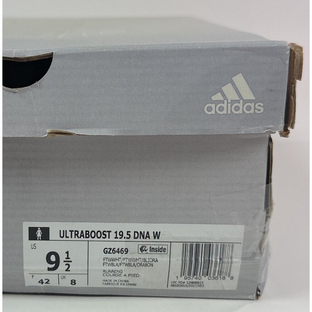 Adidas Ultraboost 19.5 DNA Womens 10 White Orange Running Shoes Sneakers GZ6469 - Picture 9 of 9